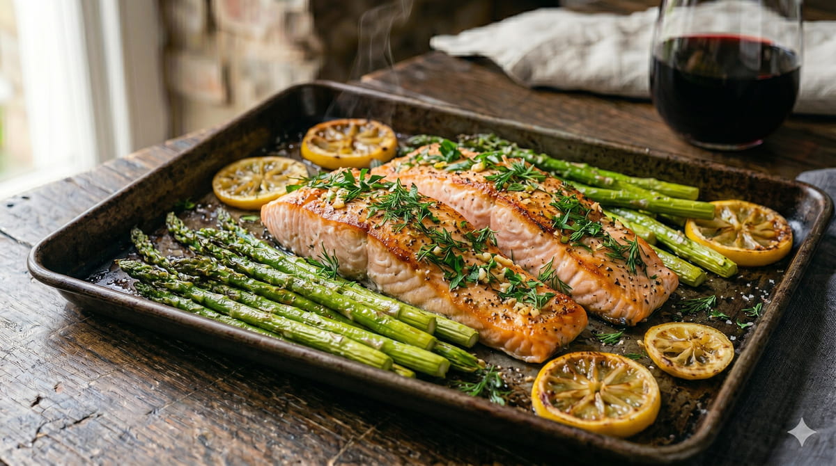Lemon Herb Salmon with Asparagus