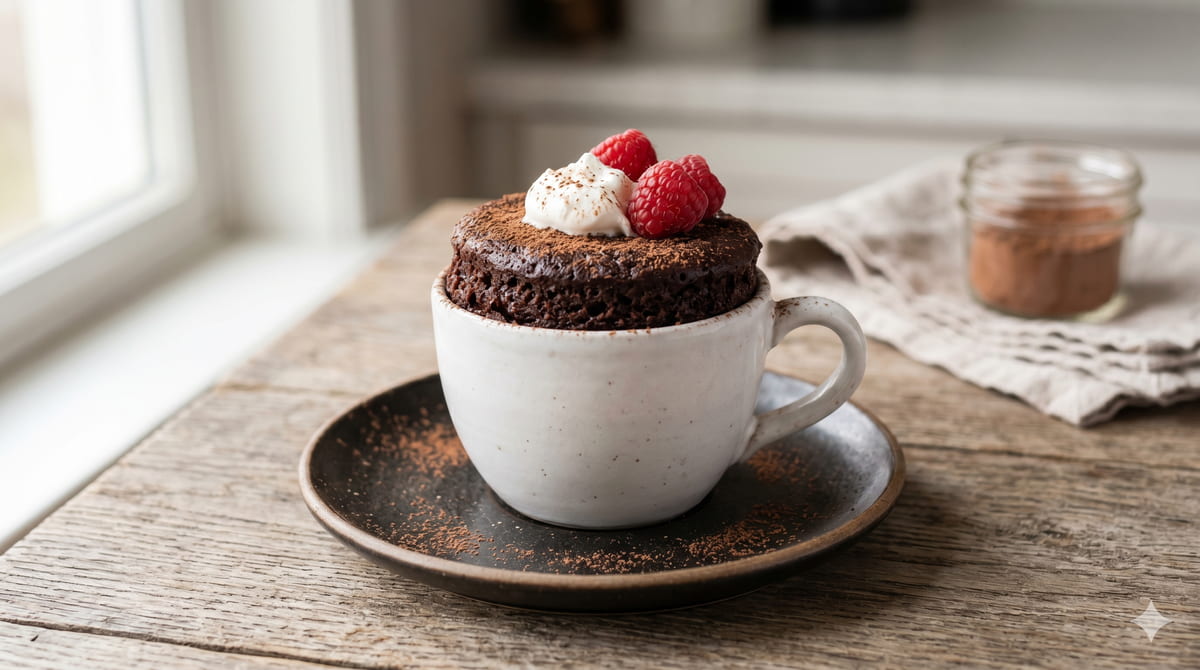 1-Minute Keto Chocolate Mug Cake
