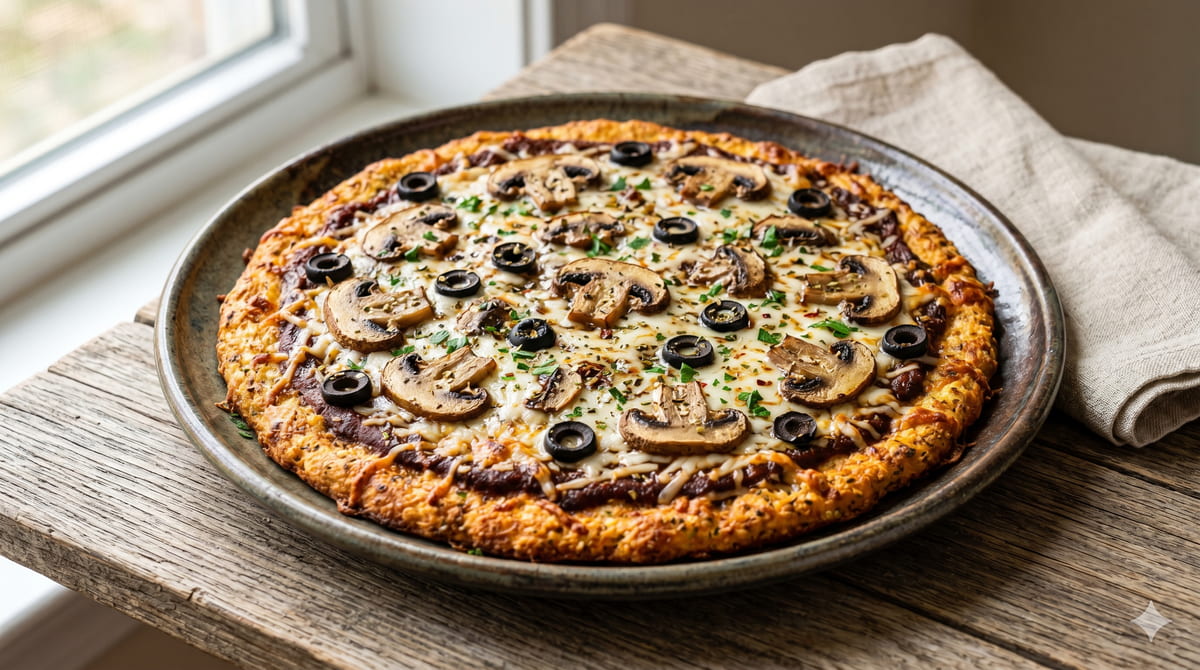 Keto Mushroom Supremo Pizza