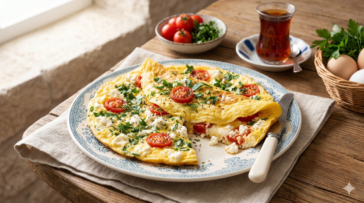 Keto Peynirli Omlet (Turkish Cheese Omelet)