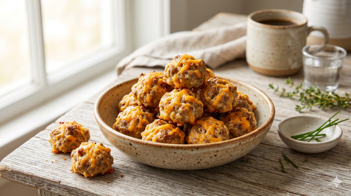 Keto Sausage Cheese Balls