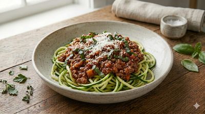 Keto Spaghetti Bolognese (over Zoodles)