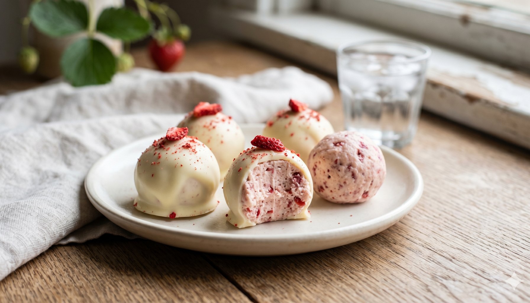 Strawberry Cheesecake Fat Bombs