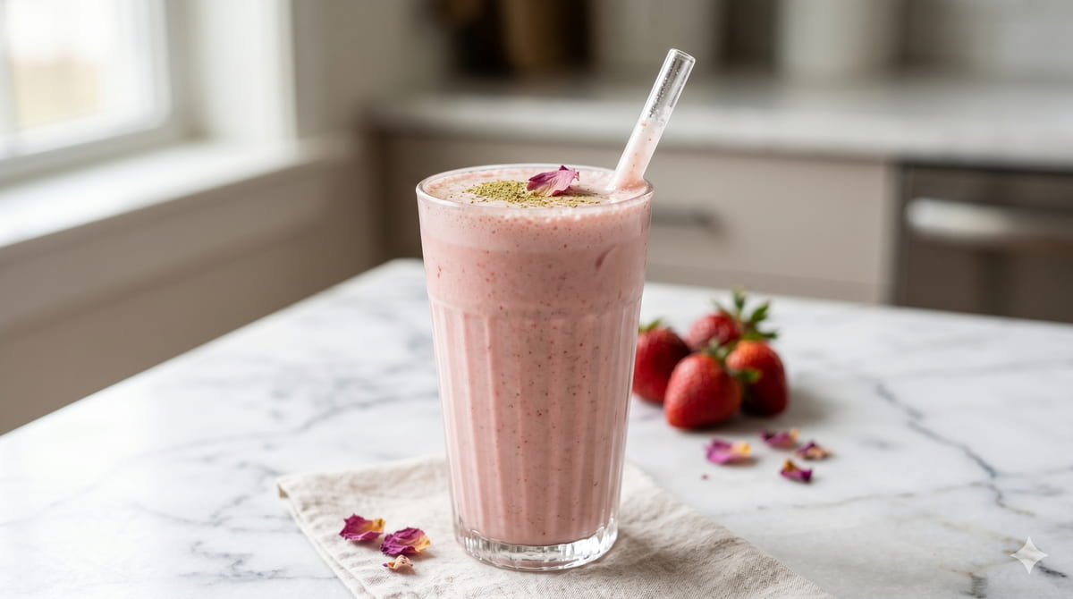 Strawberry Rose Lassi