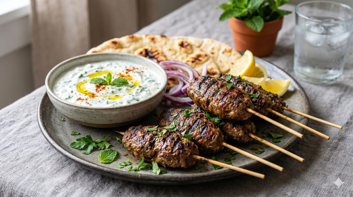 Lamb Kofta Kebabs with Mint Yogurt