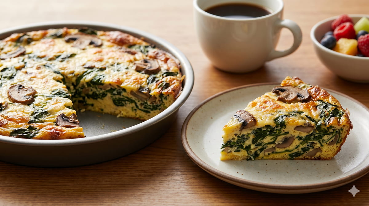 Mushroom & Spinach Quiche