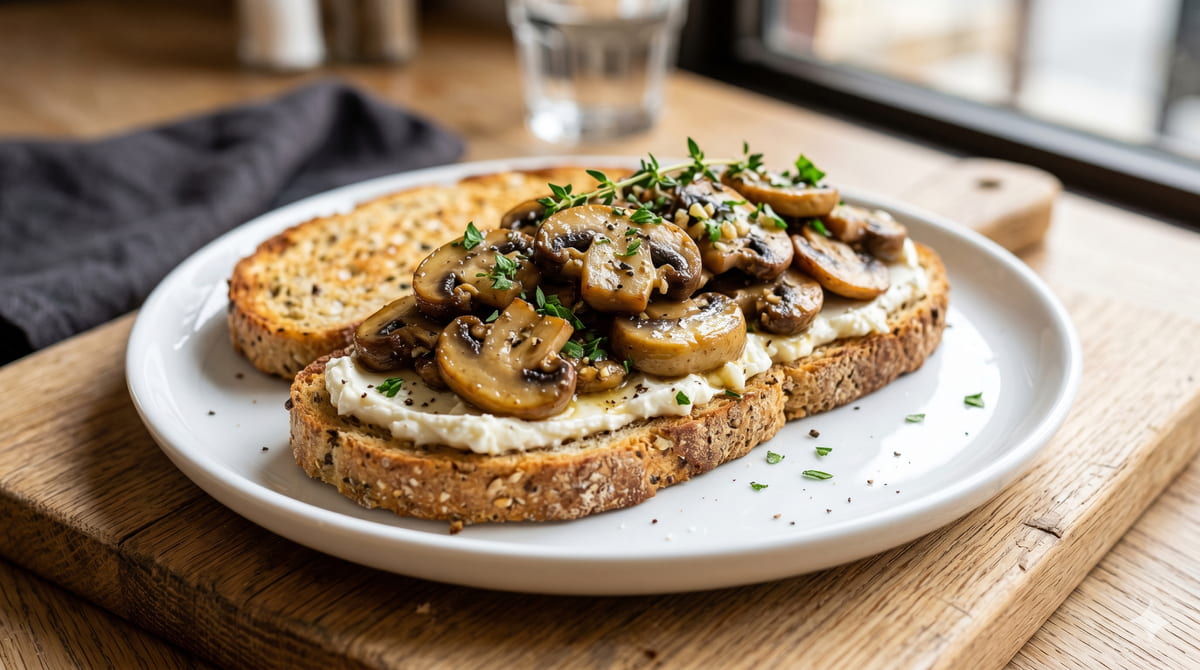 Mushroom & Cream Cheese Sandwich