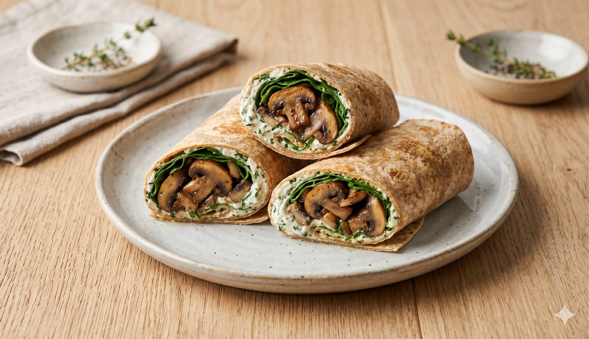 Mushroom & Cream Cheese Wrap