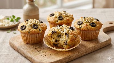 Olive & Feta Keto Muffins