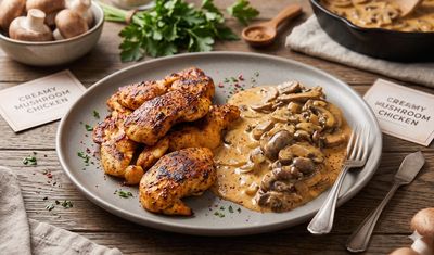 Paprika Cream Chicken with Mushrooms