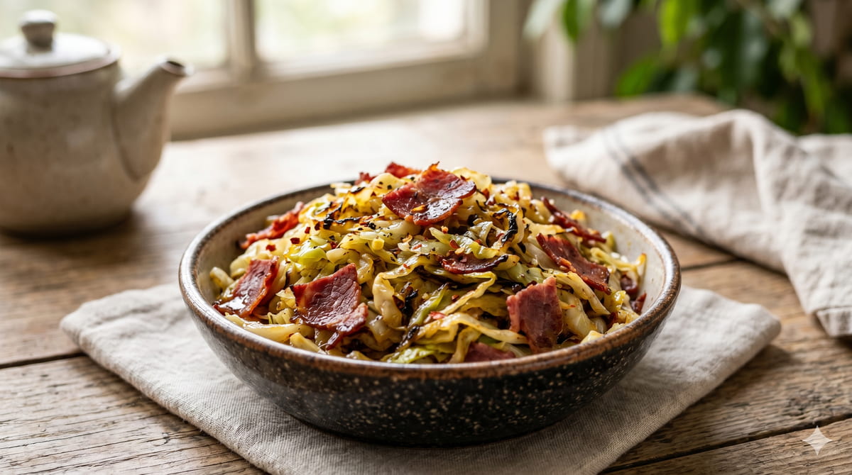 Cabbage Sauté with Pastrami