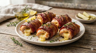 Pastrami-Wrapped Chicken Rolls