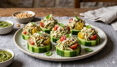 Pesto Chicken Salad Scoops