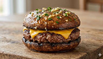 Garlic Butter Portobello Sandwich