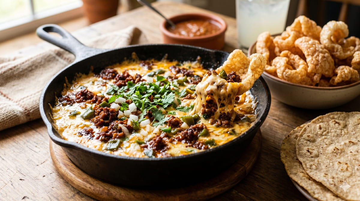 Queso Fundido with Chorizo