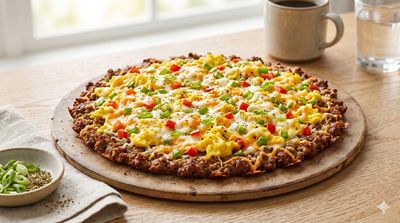 Sausage Crust Breakfast Pizza