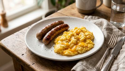 Sausage, Eggs & Cheddar Plate