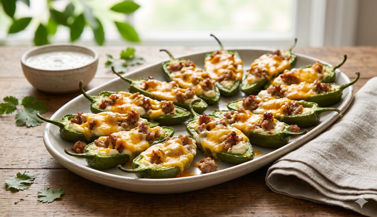 Sausage Stuffed Jalapeños