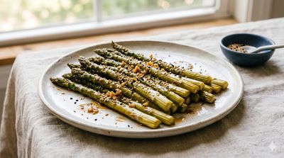 Sesame Garlic Roasted Asparagus