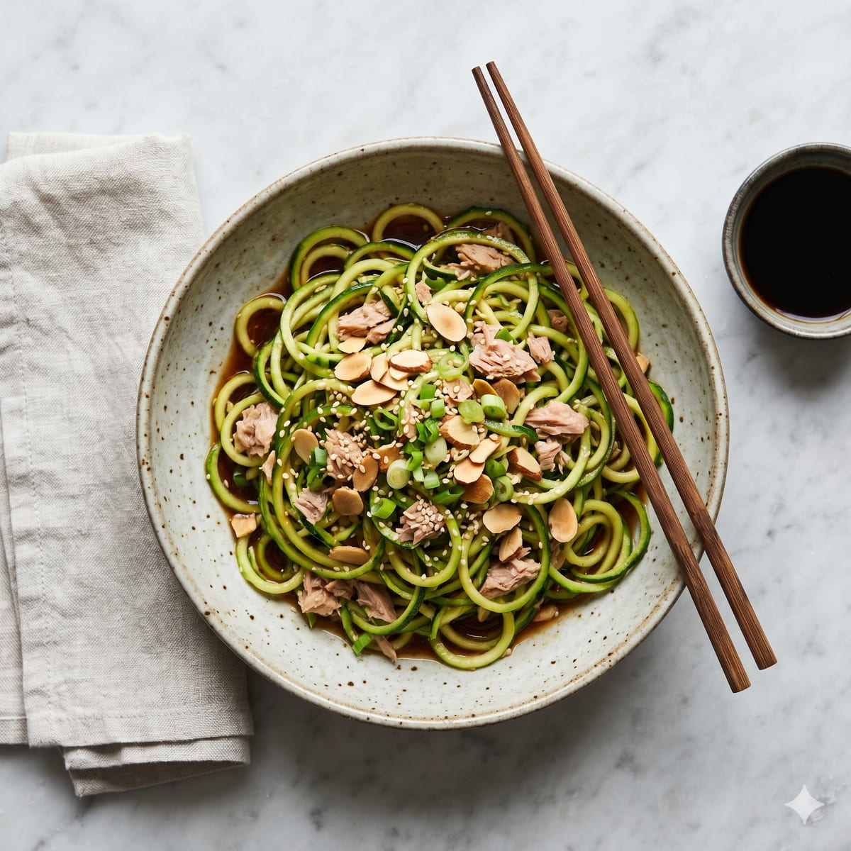 Sesame Ginger Tuna Zoodles