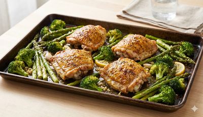 Sheet Pan Lemon Garlic Chicken & Veggies