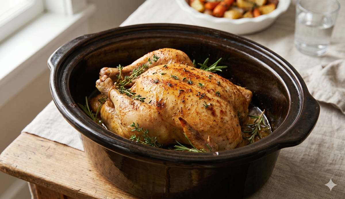 Slow-Cooker Roast Chicken