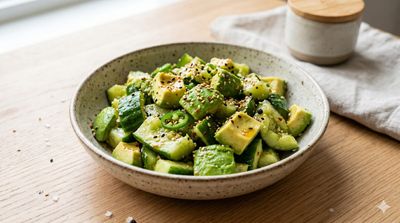 Smashed Cucumber Avocado Salad