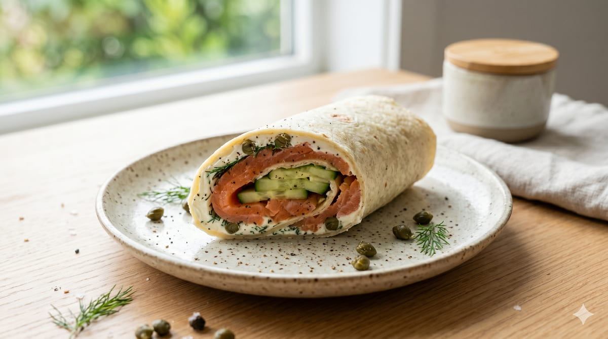 Smoked Salmon Cream Cheese Wrap