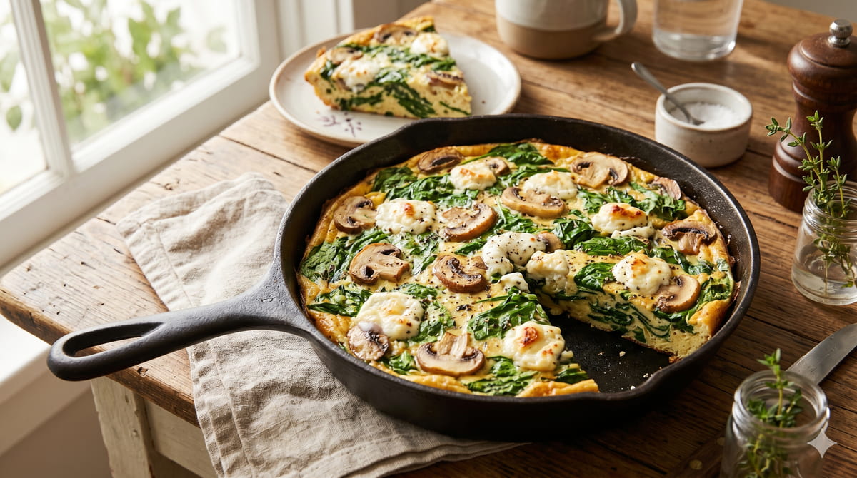Spinach Mushroom Frittata