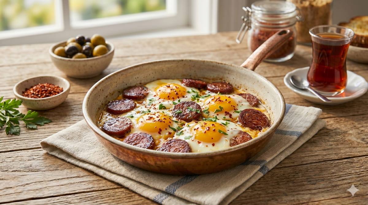 Turkish Sausage with Eggs