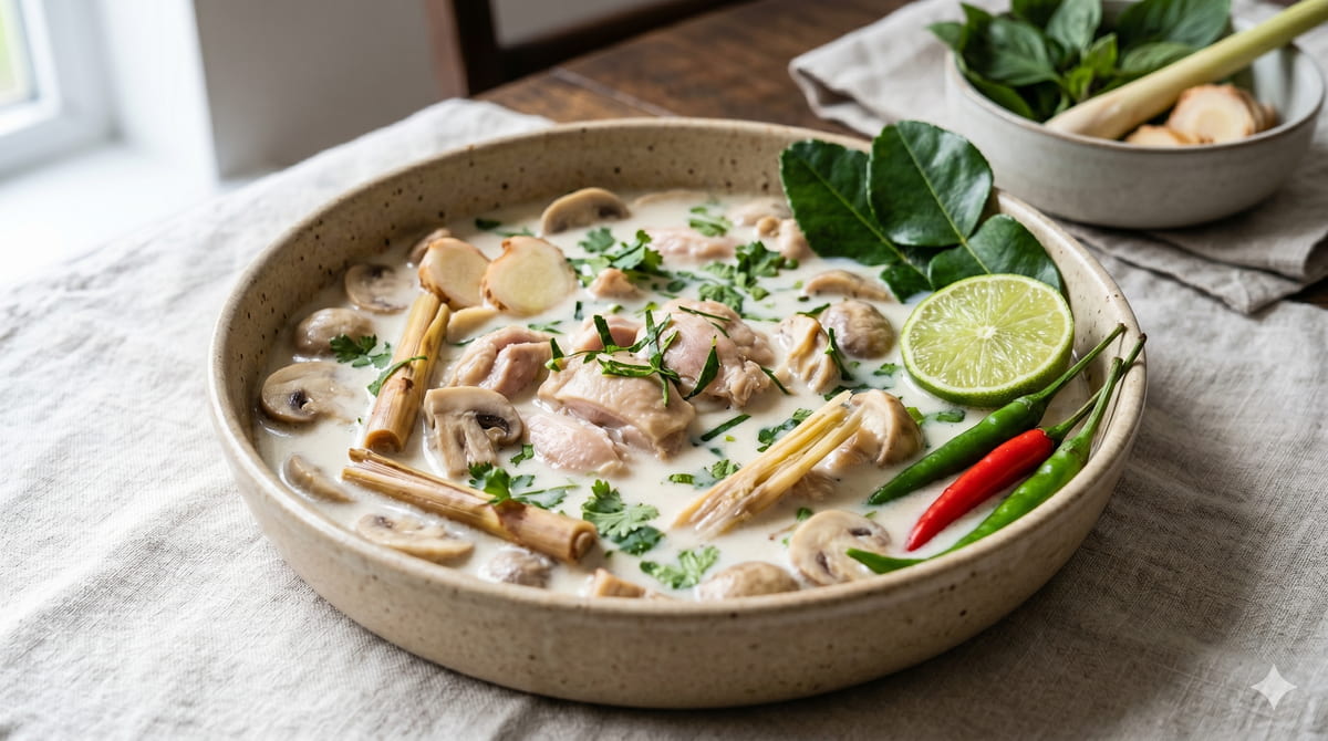 Thai Coconut Chicken Soup (Tom Kha Gai)
