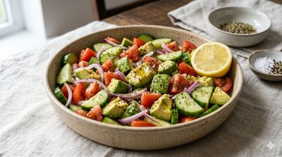 Tomato Cucumber Avocado Salad