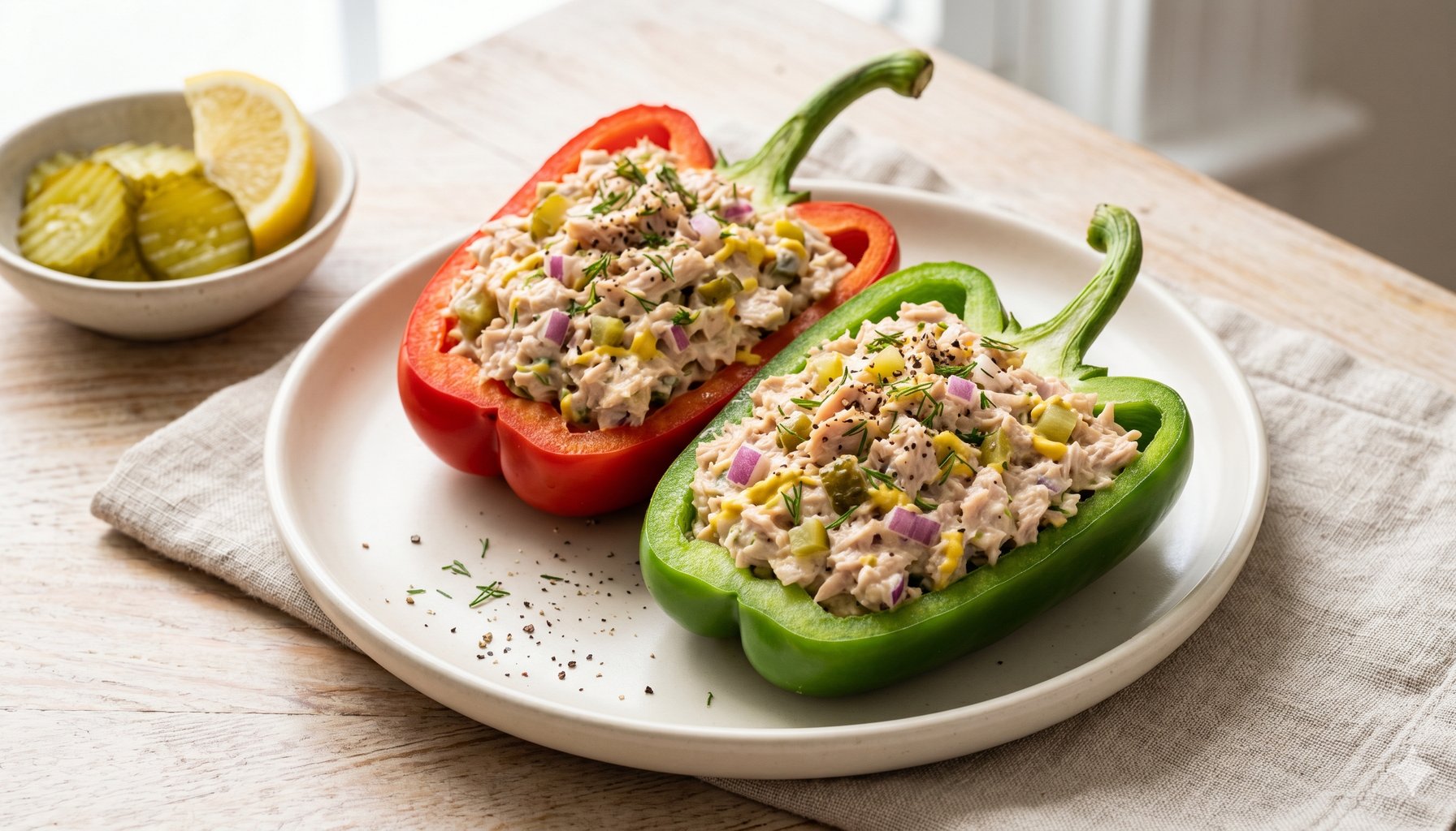 Tuna Salad Bell Pepper Boats