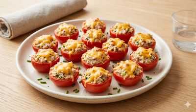 Tuna Melt Tomato Bites