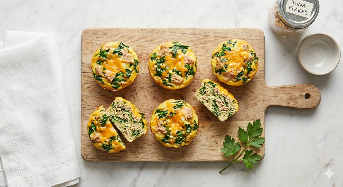 Tuna & Spinach Egg Bites