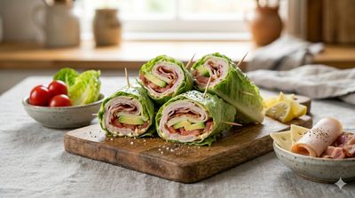 Turkey Club Lettuce Roll-Ups