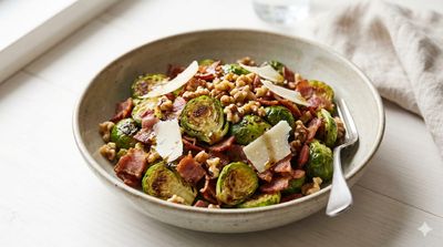 Warm Brussels Sprouts Salad with Bacon
