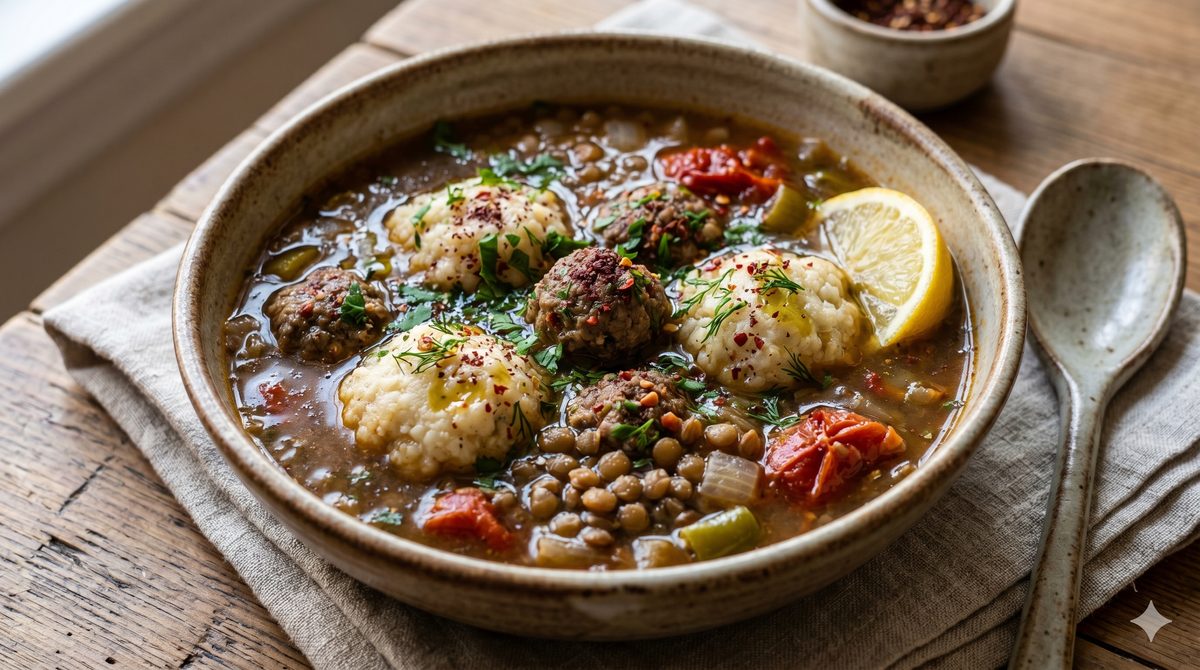 Meatball and Dumpling Soup