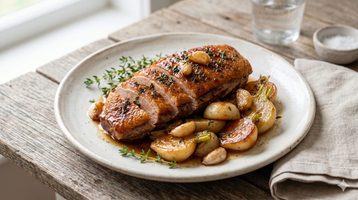 Canard Rôti aux Navets