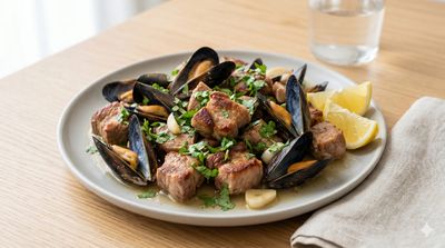 Carne de Porco à Alentejana