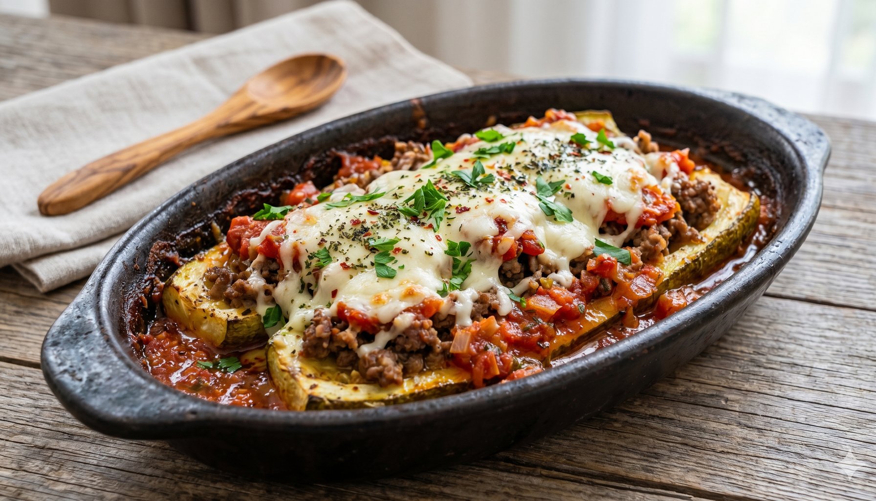 Baked Zucchini with Meat