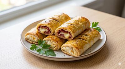 Baked Pastrami Rolls
