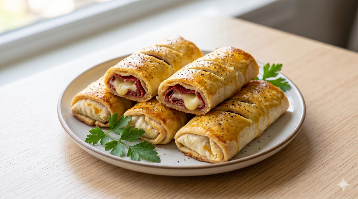 Baked Pastrami Rolls