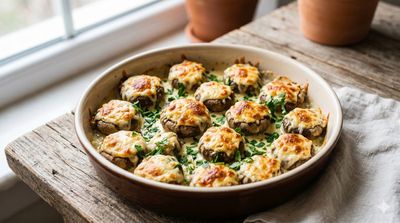 Baked Cheesy Mushrooms