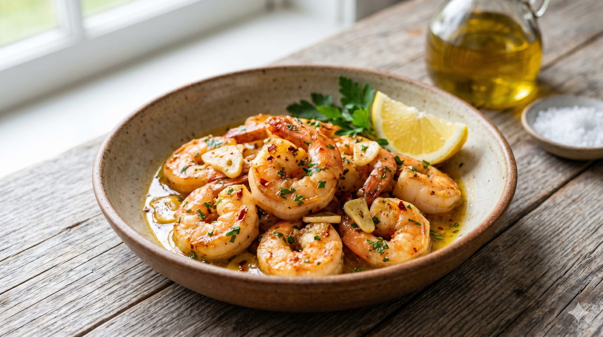 Gambas com Alho
