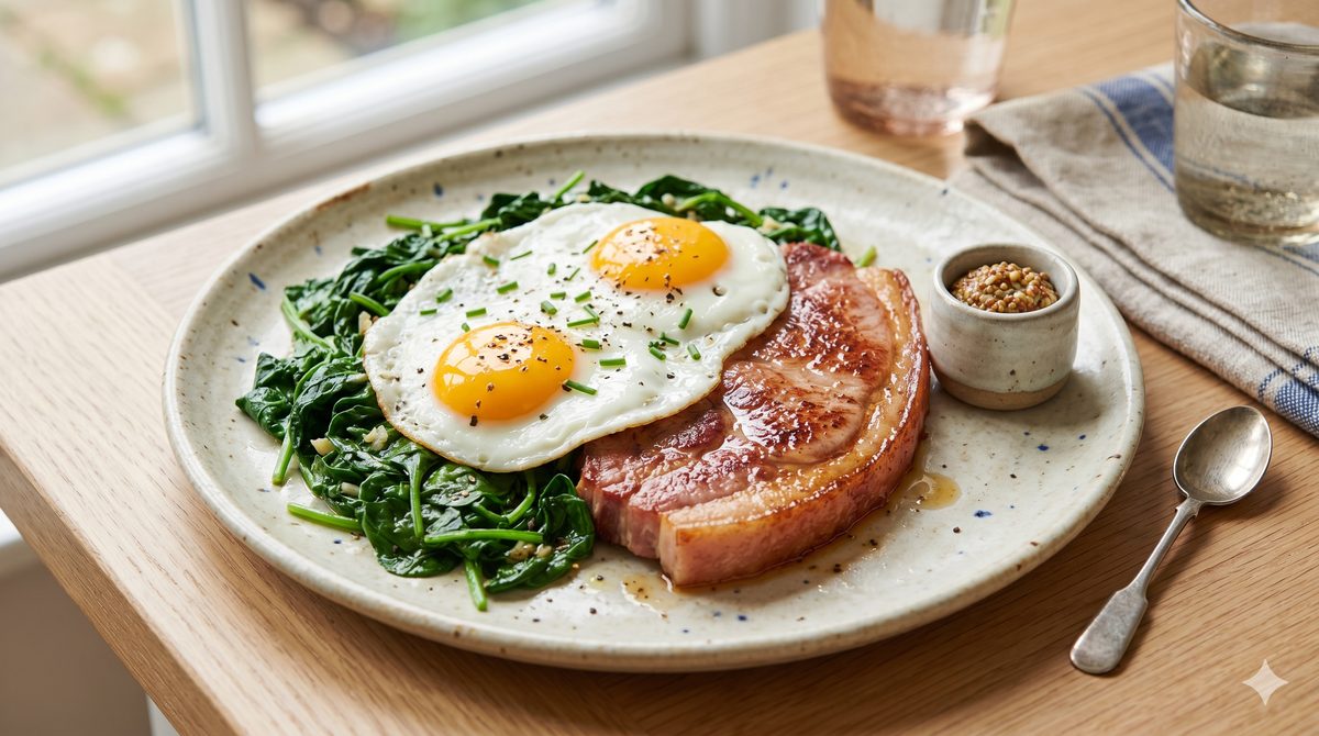 Gammon Steak with Egg