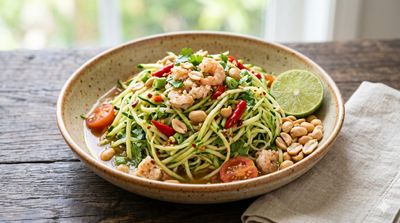 Green Papaya Salad (Som Tum Keto)