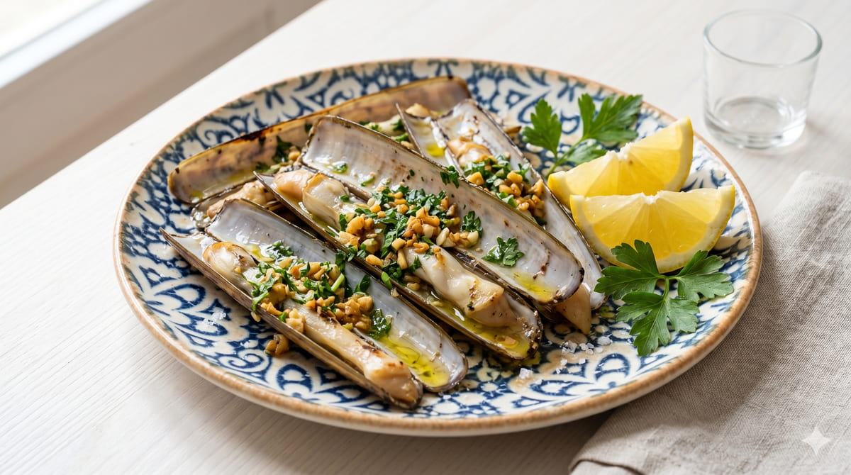 Grilled Razor Clams