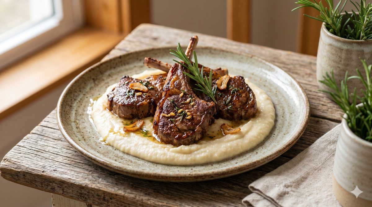 Lamb with Celeriac Purée