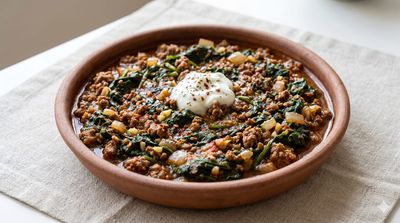 Spinach with Ground Meat